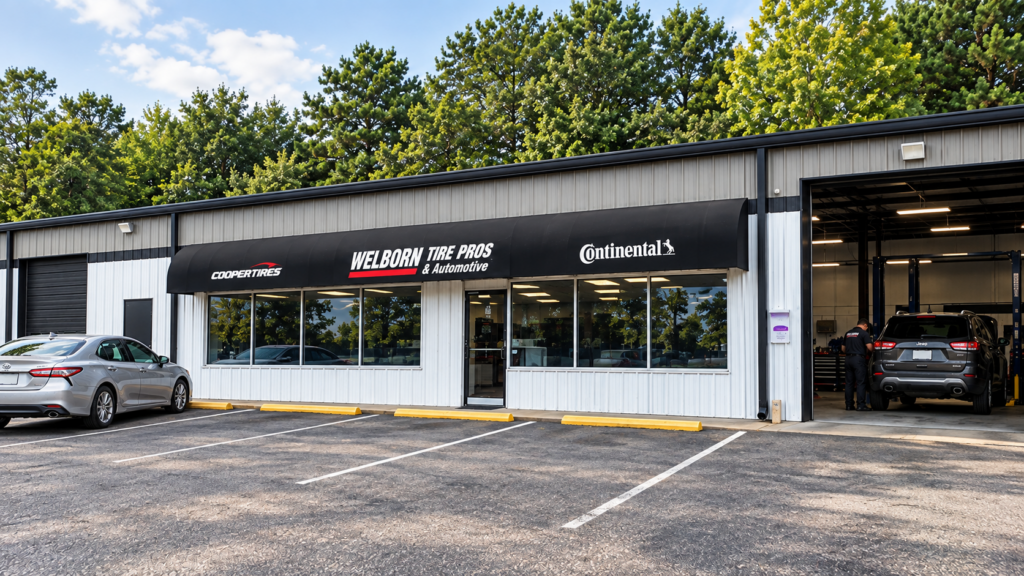 Welborn Tire Pros shop on Salem Church Road in Anderson, South Carolina